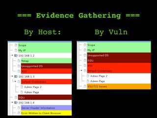 === Evidence Gathering ===
By Host: By Vuln
 