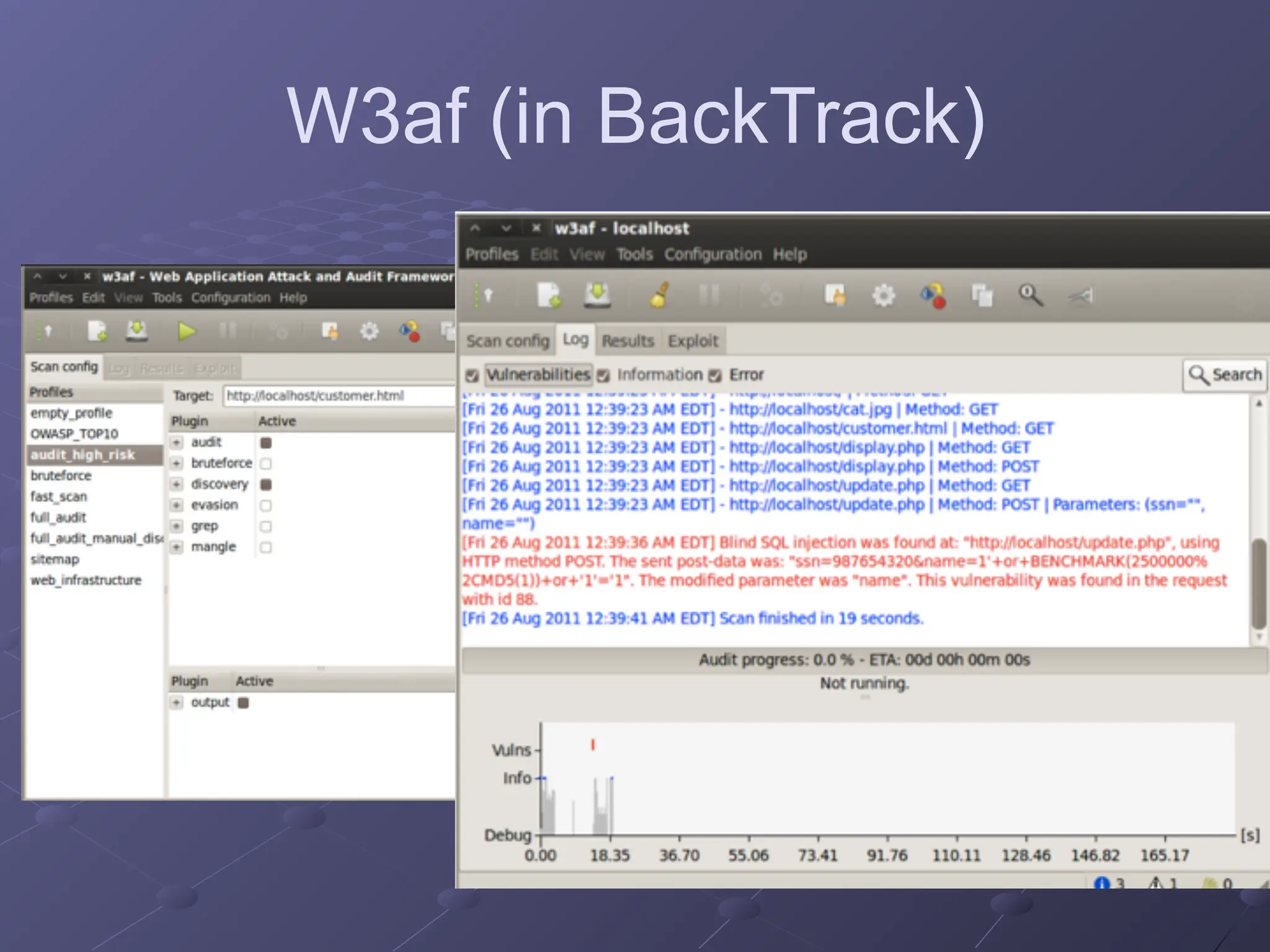 W3af (in BackTrack)
 