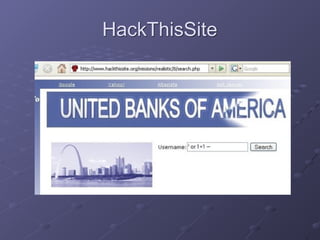 HackThisSite
 