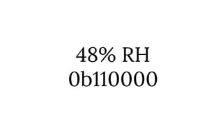 48% RH
0b110000
 