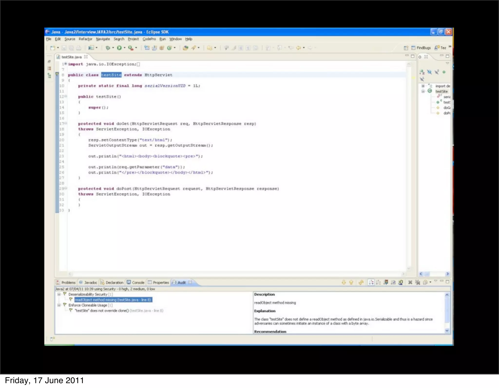 Friday, 17 June 2011
 