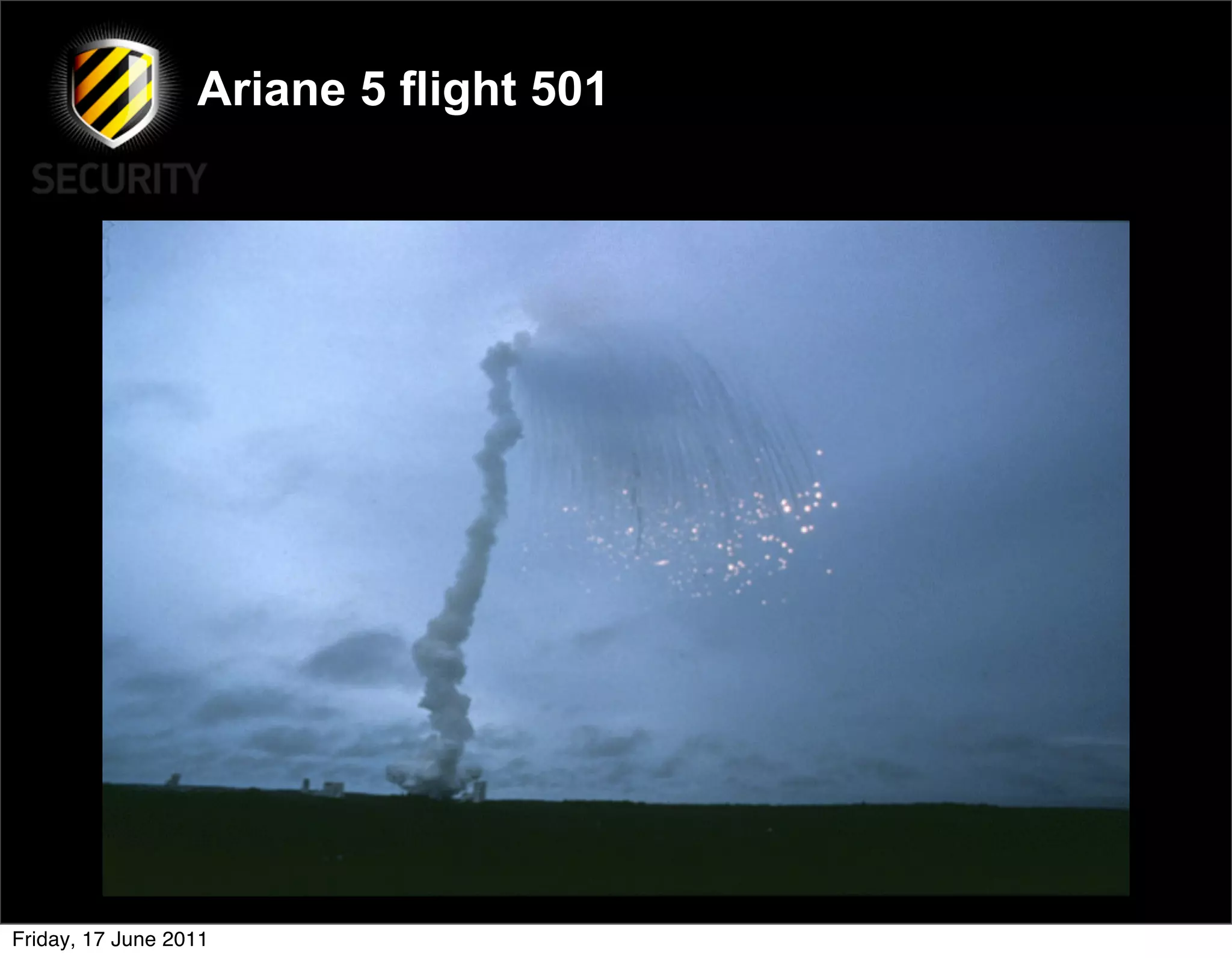 Ariane 5 flight 501




Friday, 17 June 2011
 