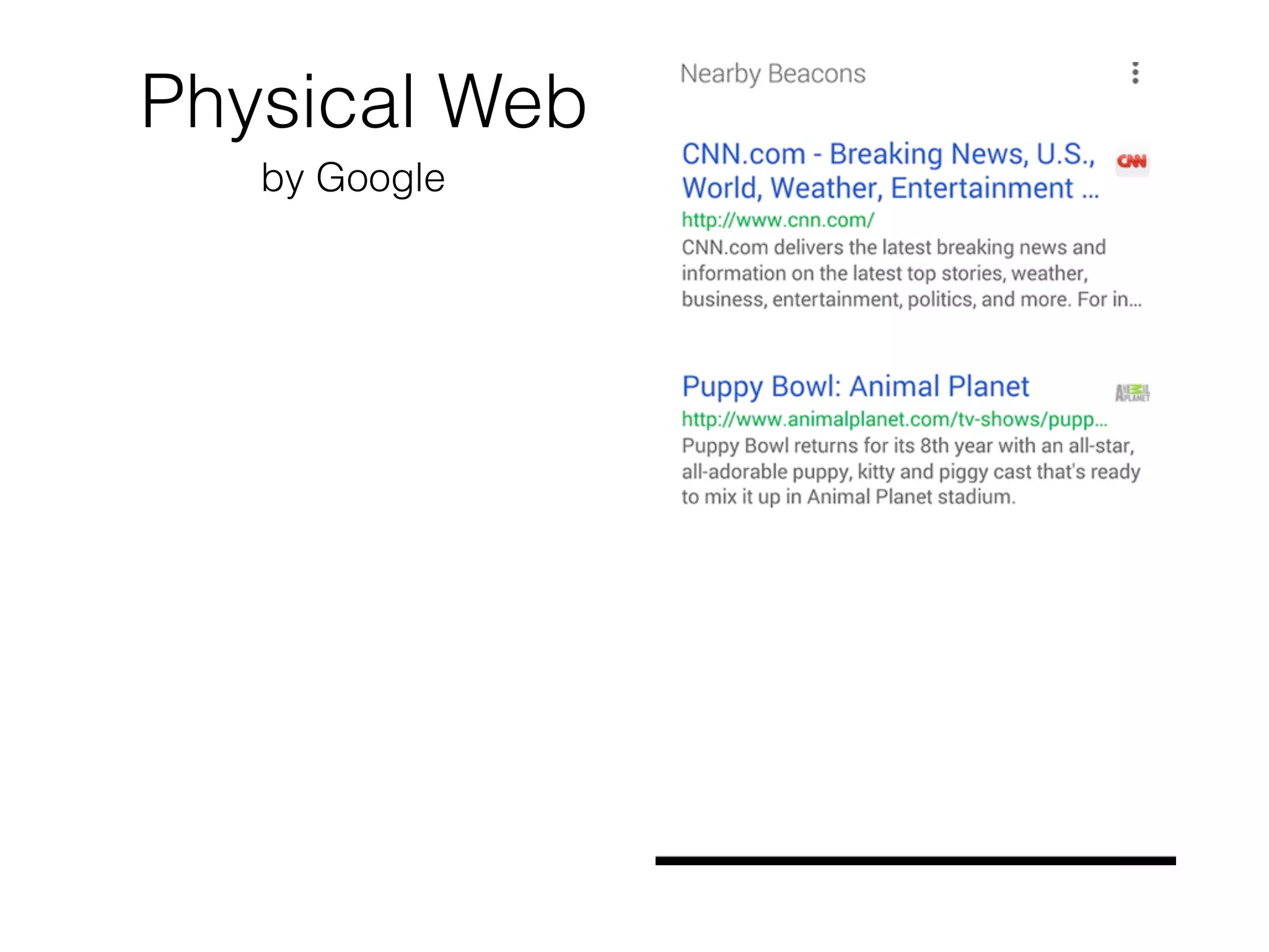 by Google
Physical Web
 