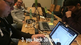 3. you hack 36 hours
 