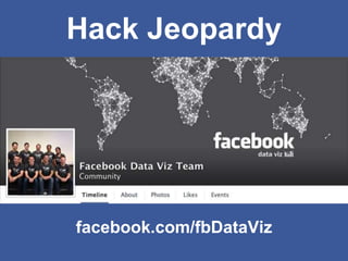Hack Jeopardy 
facebook.com/fbDataViz 
 