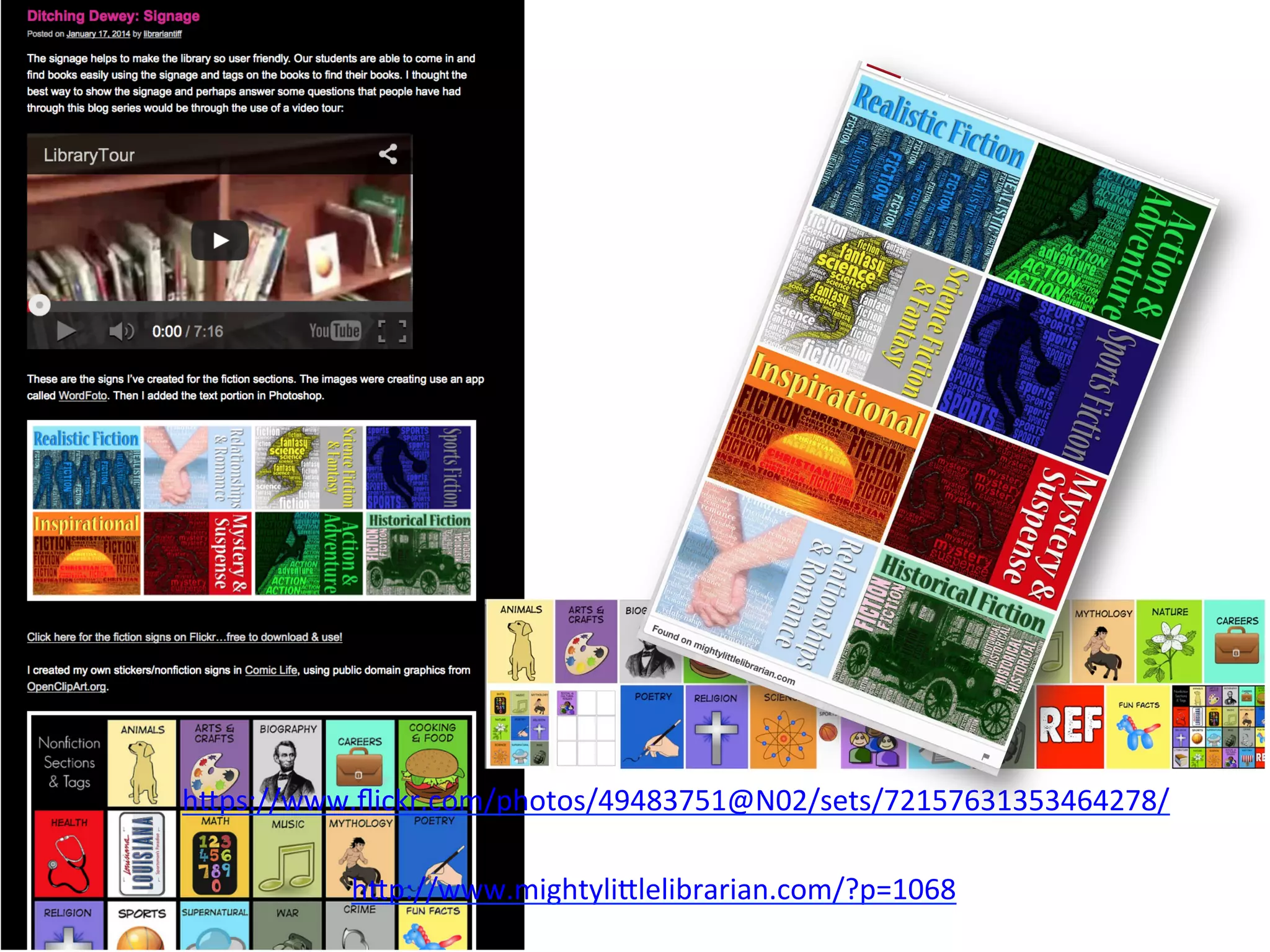 h#p://www.mightyli#lelibrarian.com/?p=1068	
  
	
  
h#ps://www.ﬂickr.com/photos/49483751@N02/sets/72157631353464278/	
  
	
  
 