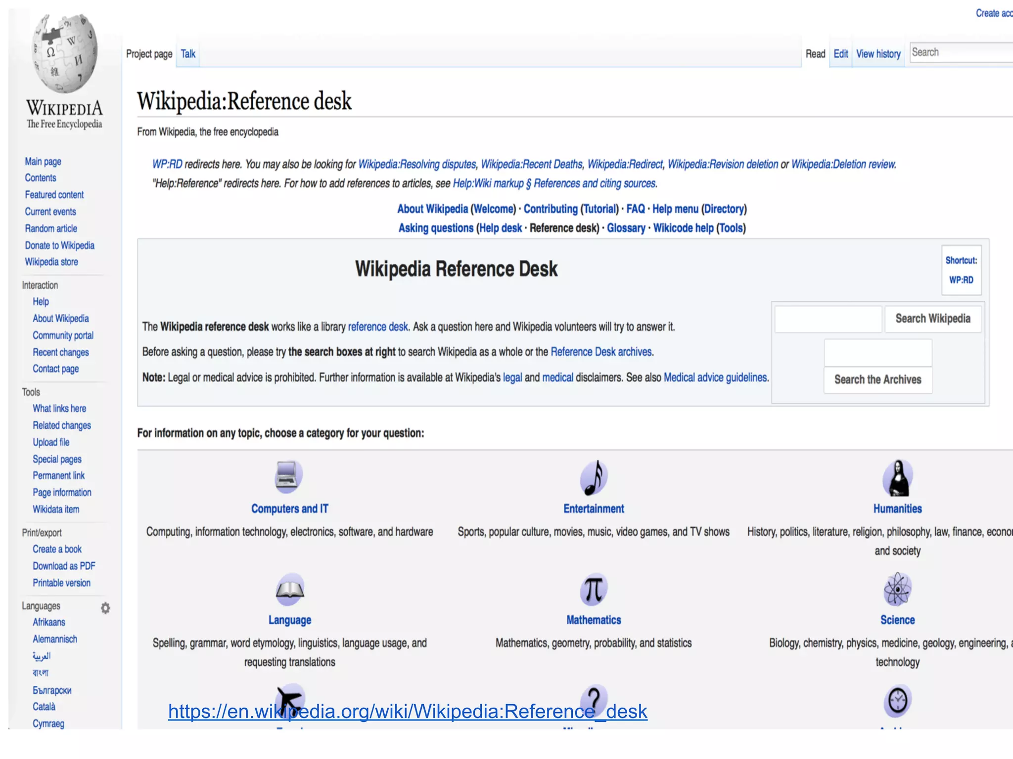 https://en.wikipedia.org/wiki/Wikipedia:Reference_desk
 