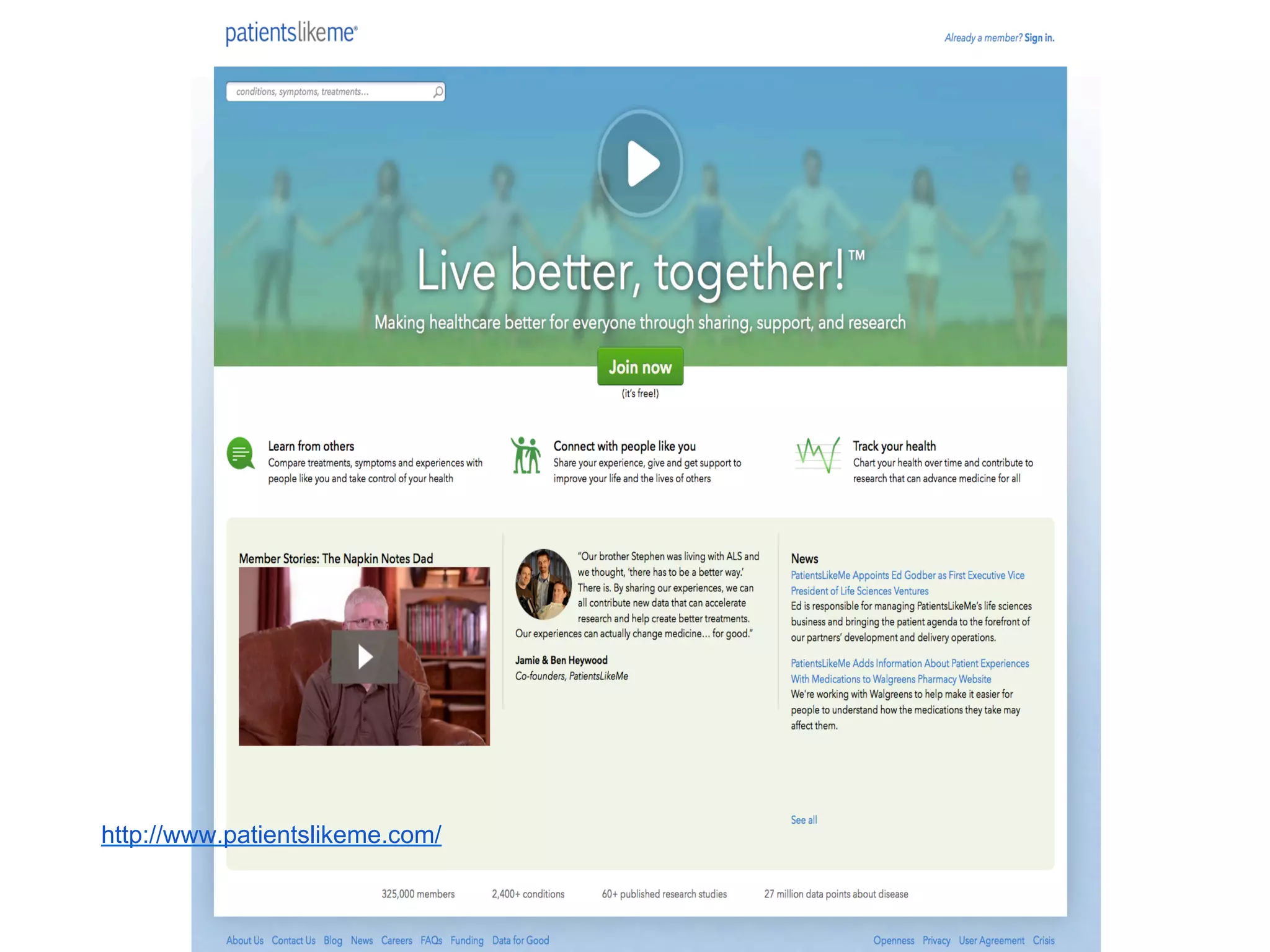 http://www.patientslikeme.com/
 