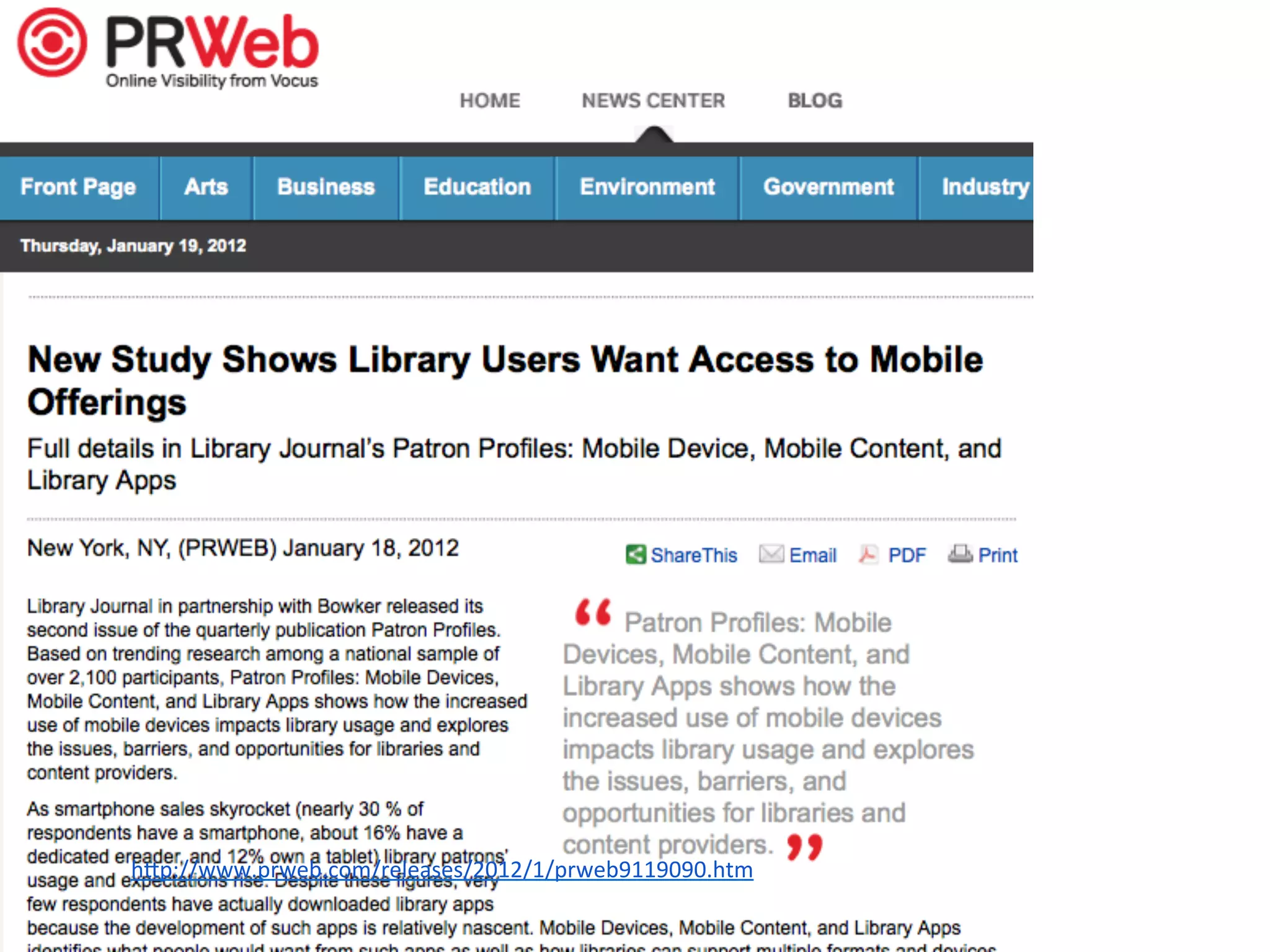 h#p://www.prweb.com/releases/2012/1/prweb9119090.htm	
  
	
  
	
  
 