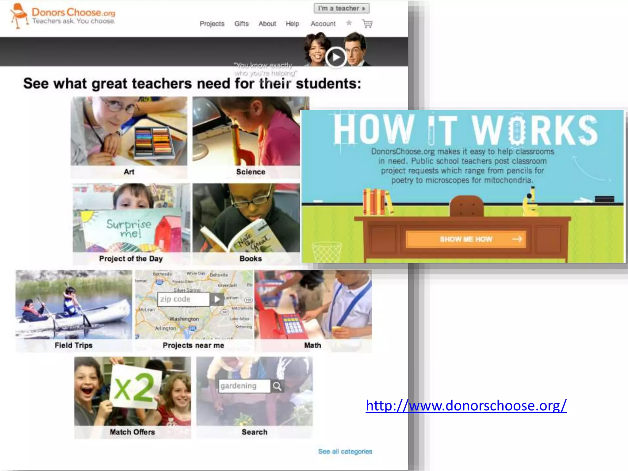 http://www.donorschoose.org/
 