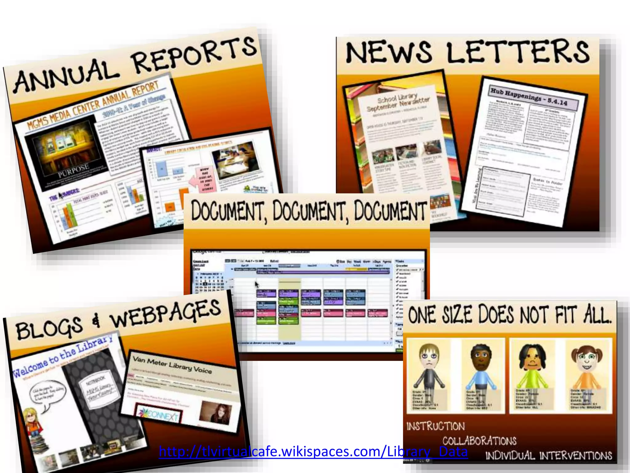 http://tlvirtualcafe.wikispaces.com/Library_Data
 