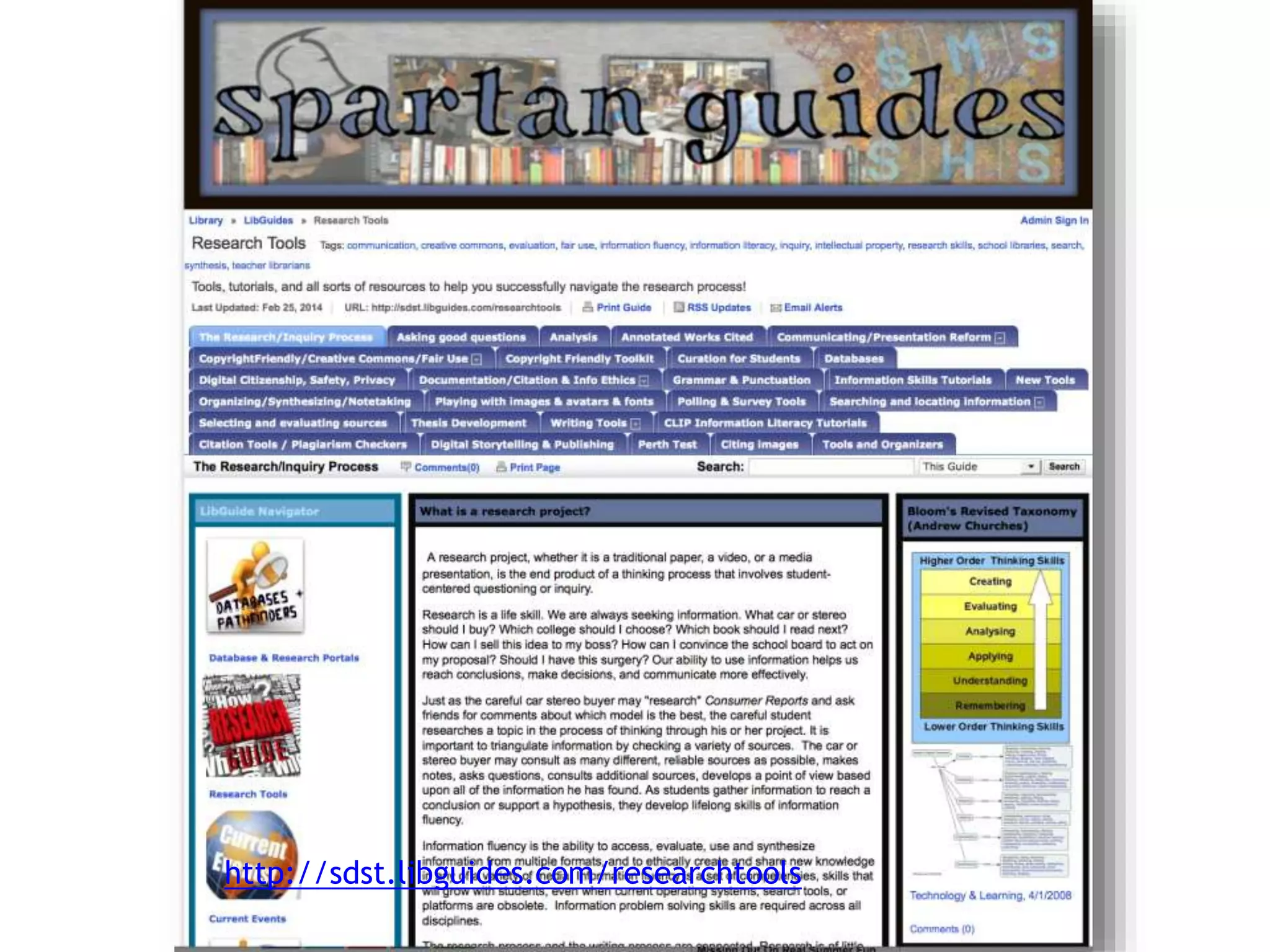 http://sdst.libguides.com/researchtools
 