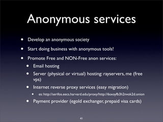 2006: Hack.lu Luxembourg 2006: Anonymous Communication