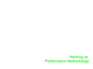 Hacking as
Performance Methodology

 