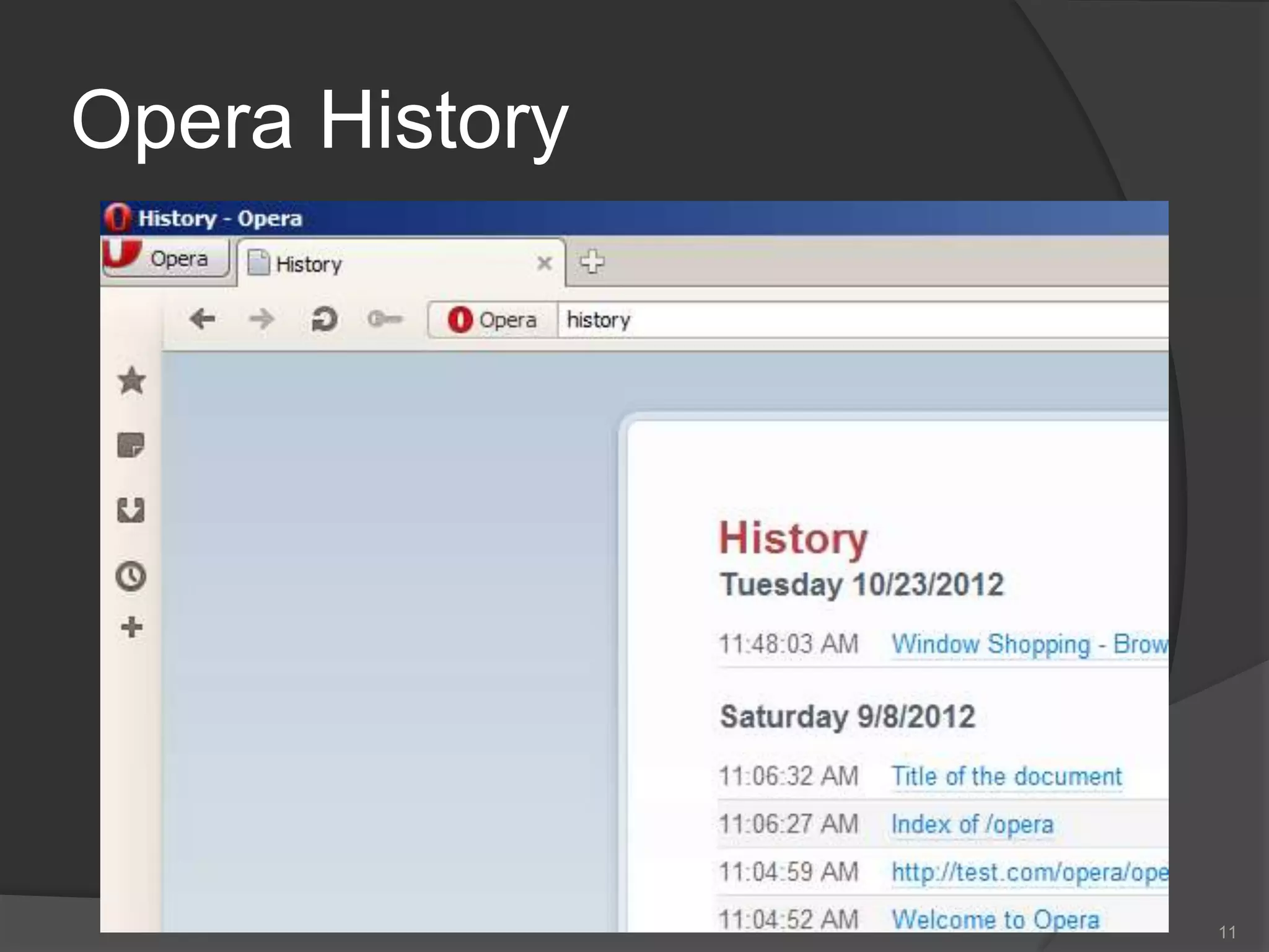 Opera History
11
 