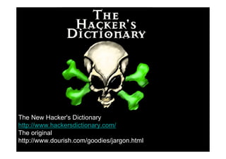 The New Hacker's Dictionary
http://www.hackersdictionary.com/
The original
http://www.dourish.com/goodies/jargon.html
 