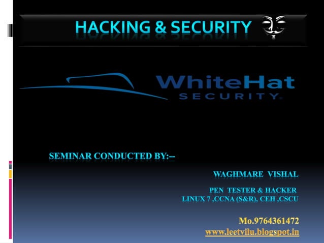 Hacking Cyber Security Pptx Technology Computing