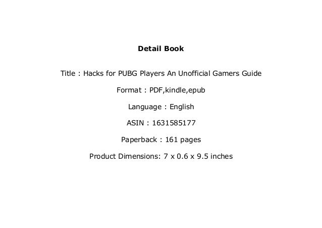 B O O K Library Hacks For Pubg Players An Unofficial Gamers Guide