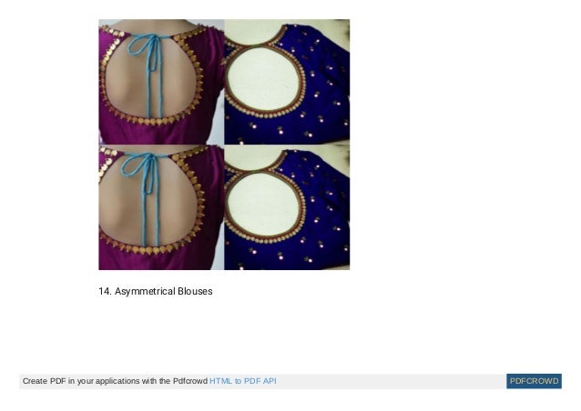 Different blouse designs with different neck patterns - Hack The Fashion