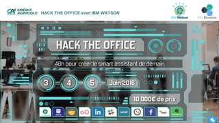 IBM Bluemix
HACK THE OFFICE avec IBM WATSON
 