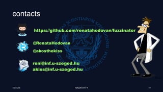 contacts
10/21/16 HACKTIVITY 19
 