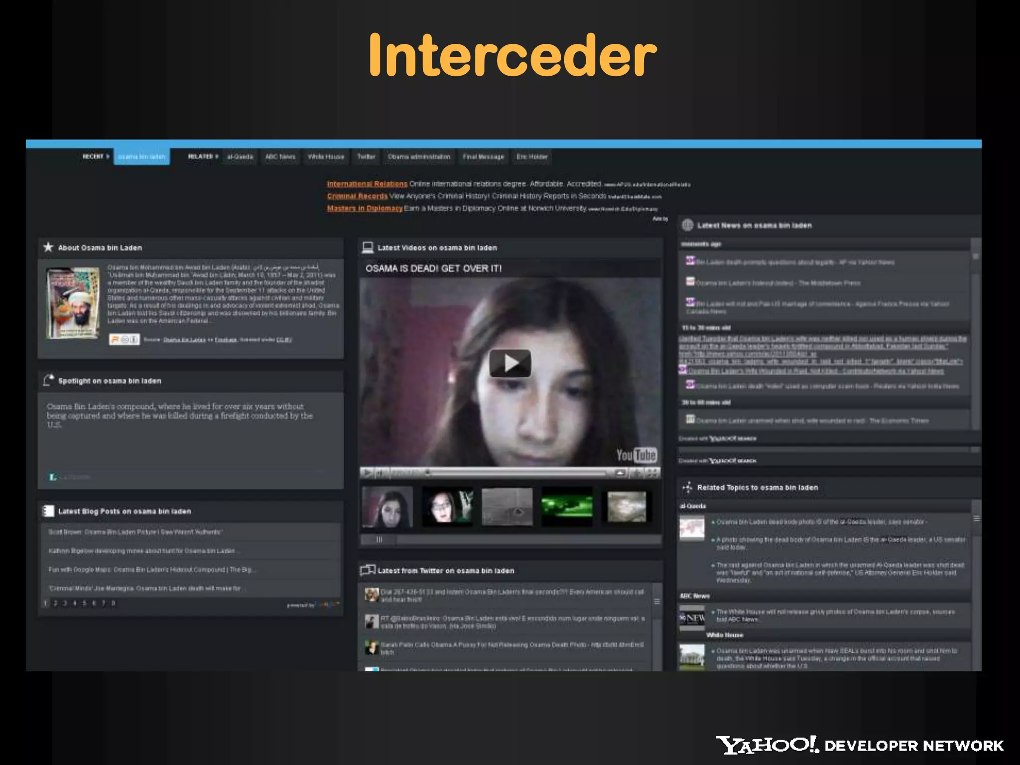 Searching through sites