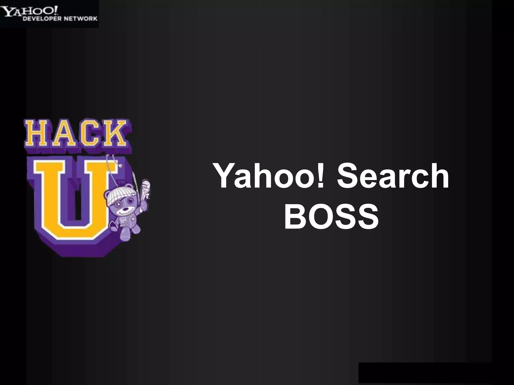 Yahoo! Search BOSS