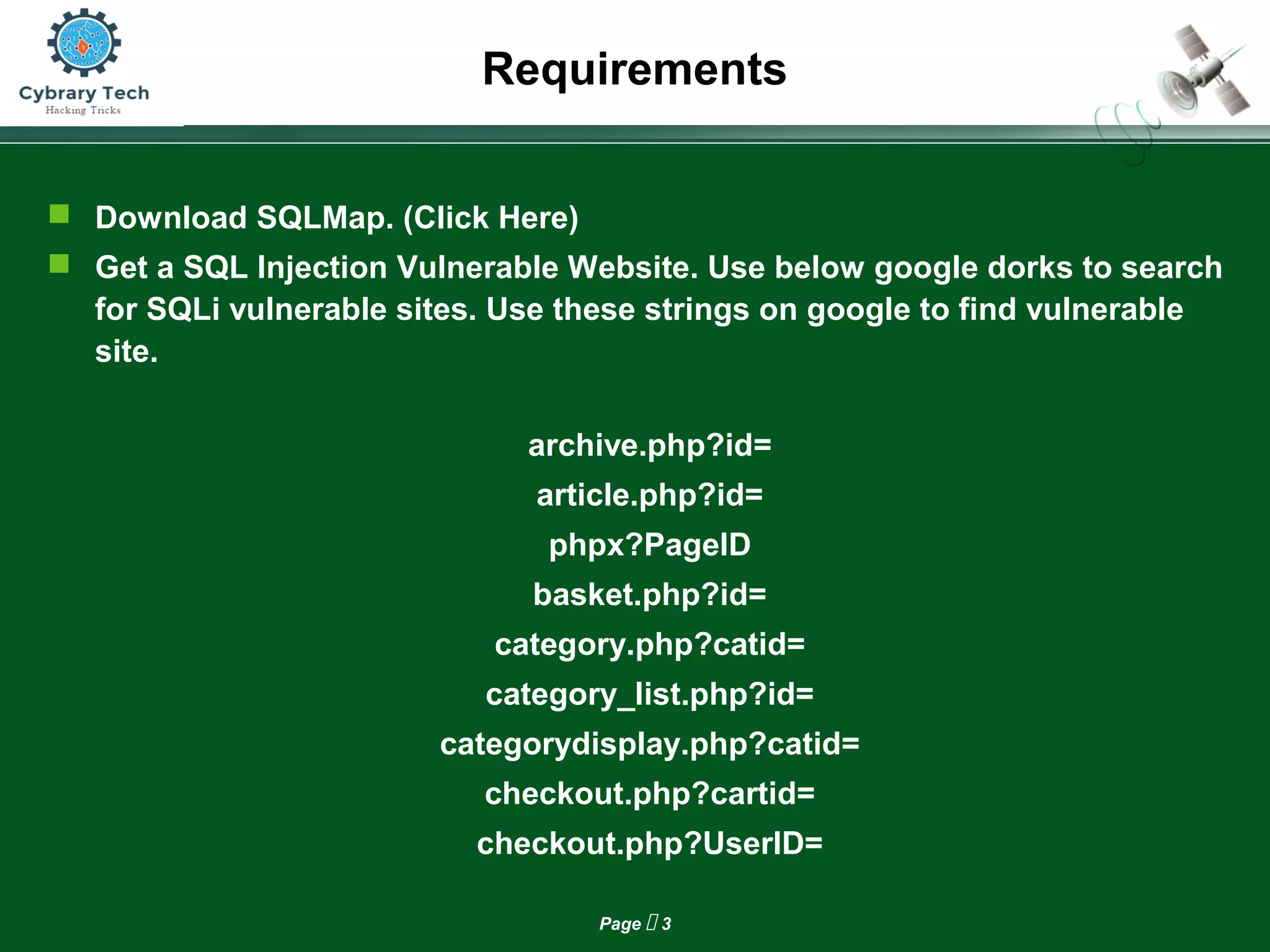 How to Hack Website using SQL Injection Attack | PPT