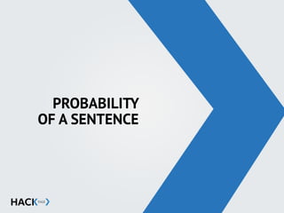 PROBABILITY
OF A SENTENCE
 