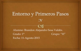 Alumno: Brandon Alejandro Sosa Valdés.
Grado: 1° Grupo: “H”
Fecha: 11-Agosto-2015
 