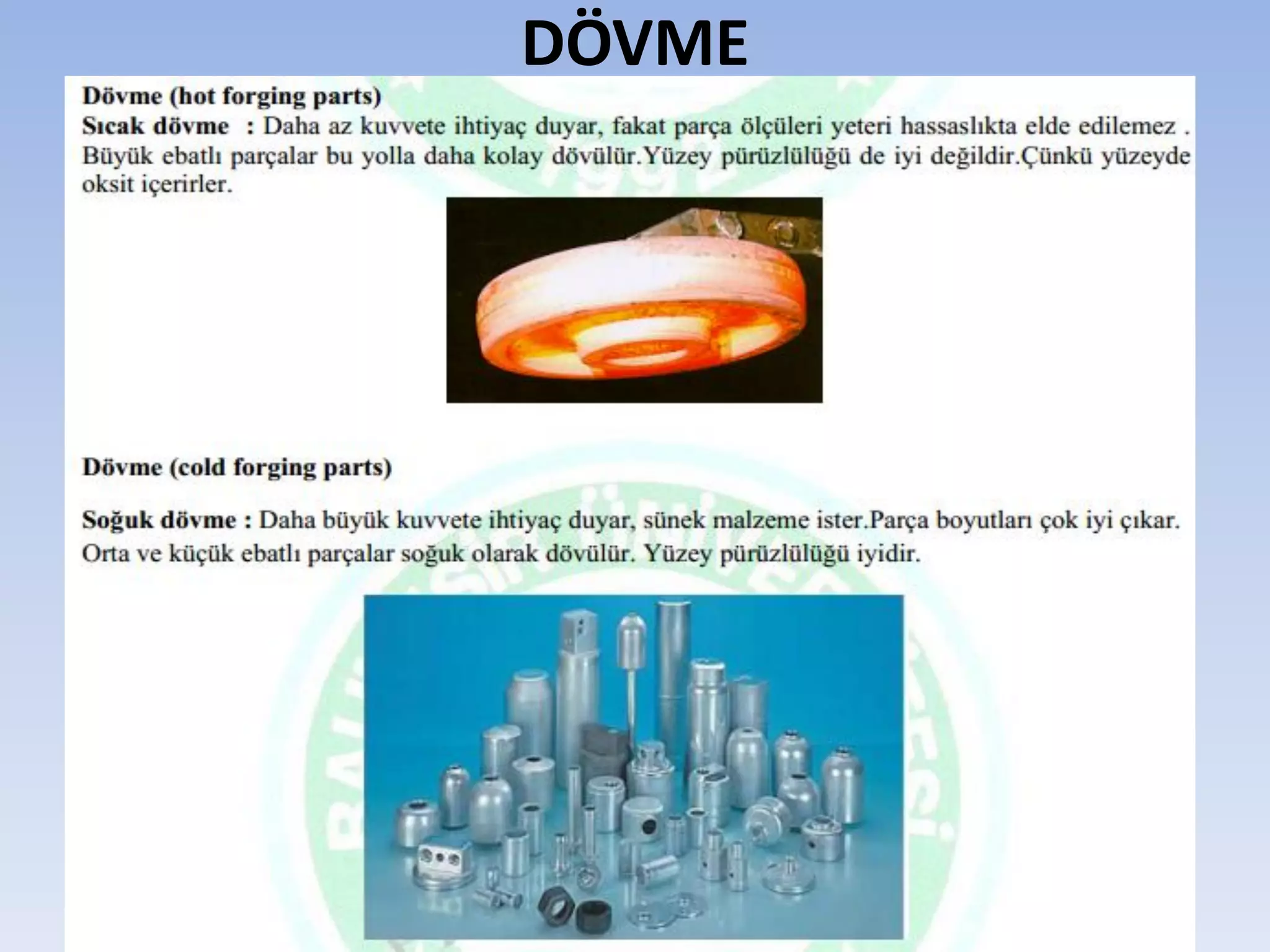 SICAK HADDELEME YÖNTEMLERİ 
SICAK HADDELEMEDE MEYDANA GELEN FİZİKSEL METALURJİK OLAYLAR  