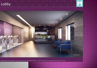 Lobby




Material preliminar sujeito a alteração e exclusivo para uso interno da Even. Proibida a divulgação. As unidades só poderão ser comercializadas mediante Registro de Incorporação
 