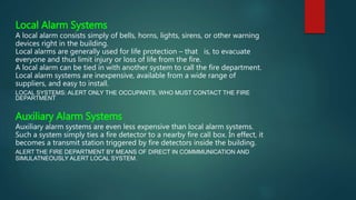 Local Alarm Example fire protection | PPTX
