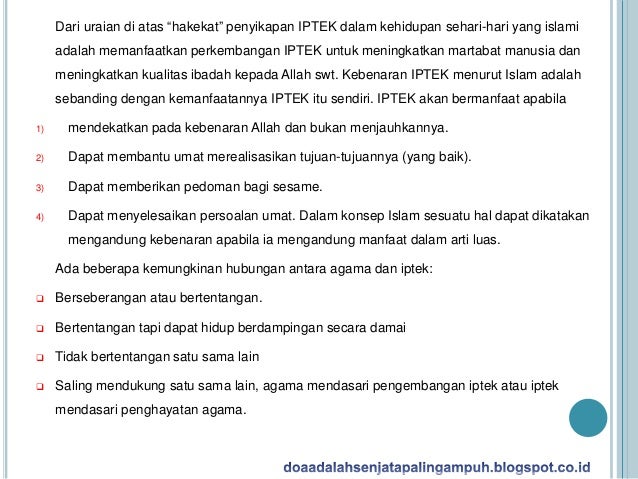 Islam Mendorong Pengembangan Ilmu Pengetahuan Islam Mendorong Pengembangan Ilmu Pengetahuan