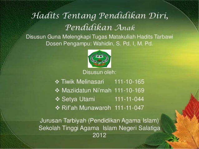 pix Hadist Tentang Pendidikan Anak Usia Dini hadits tentang pendidikan anak gambar