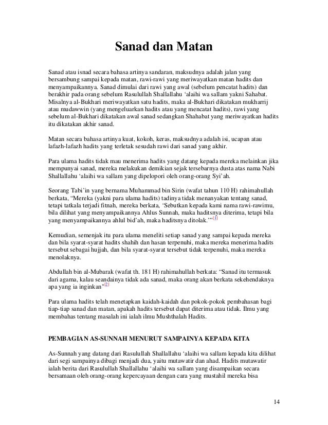 Hadits Tentang Niat Lengkap Dengan Sanad Matan Dan Rawi Sumber Ilmu