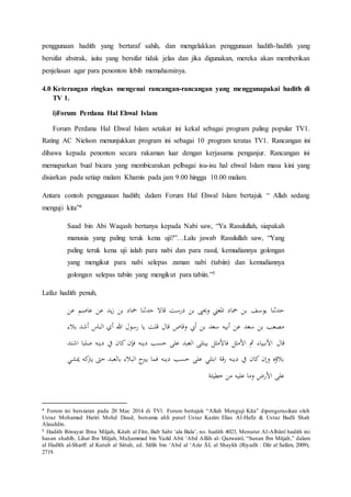 Hadith-hadith di Rtm | DOCX