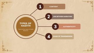 Hadith and its Types (Group 7 Presentation).pdf