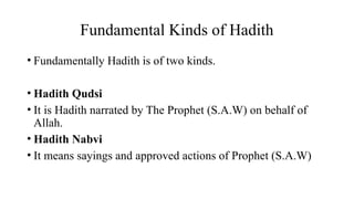 Basic Hadith Understanding Hadith and Sunnah: Foundations of Islamic Teachings and ...