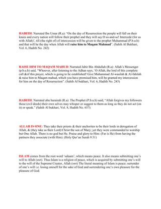 Hadith & qur'an | DOCX