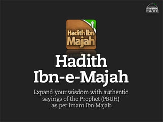 Hadith Ibn Majah -  iPhone, iPod, iPad App