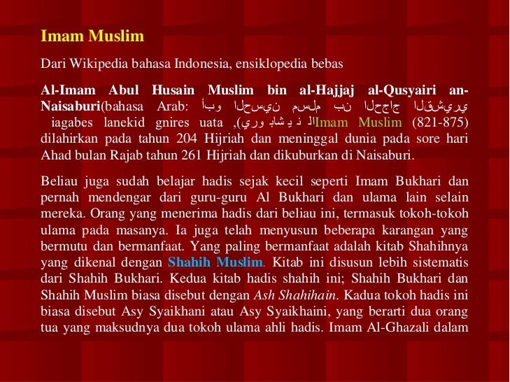 Kumpulan Hadits Shahih Bukhari Muslim