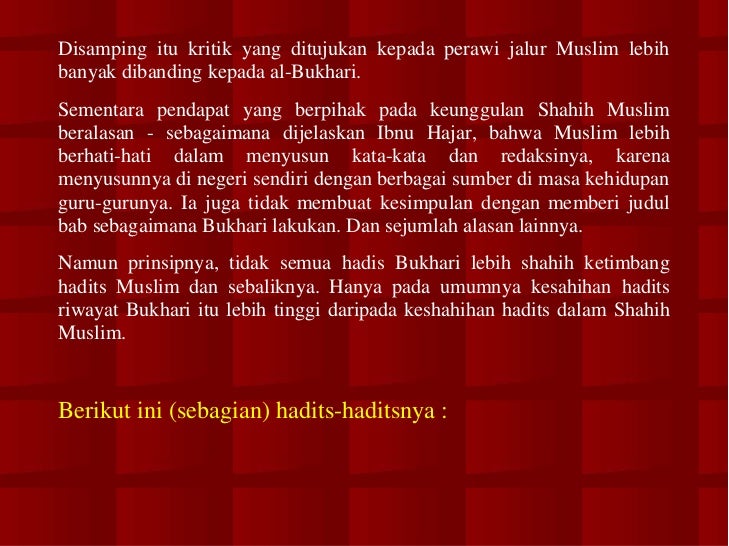 Kumpulan Hadits Bukhari Muslim