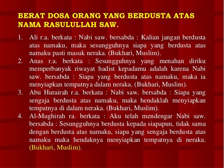 Kumpulan Hadits Shahih Bukhari Muslim