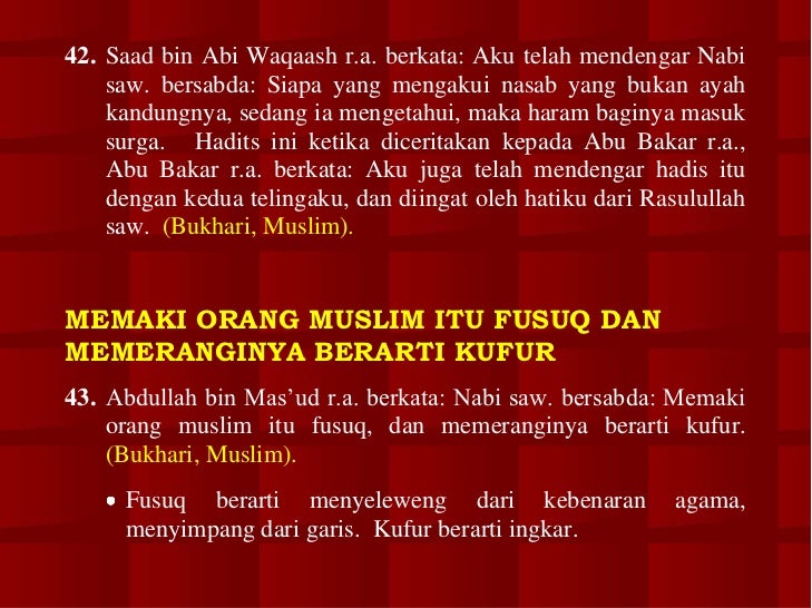Kumpulan Hadits Shahih Bukhari Muslim