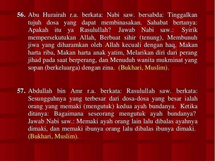 Kumpulan Hadits Bukhari Muslim