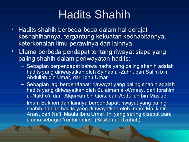  Hadits  shahih  dhoif