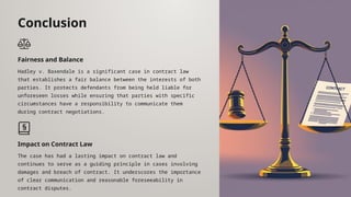 Hadley vs Baxendale Case Law in Contract | PPTX