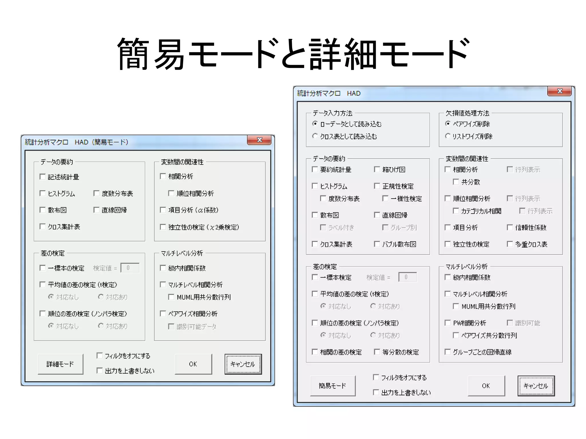エクセルで統計分析2 HADの使い方 | PDF