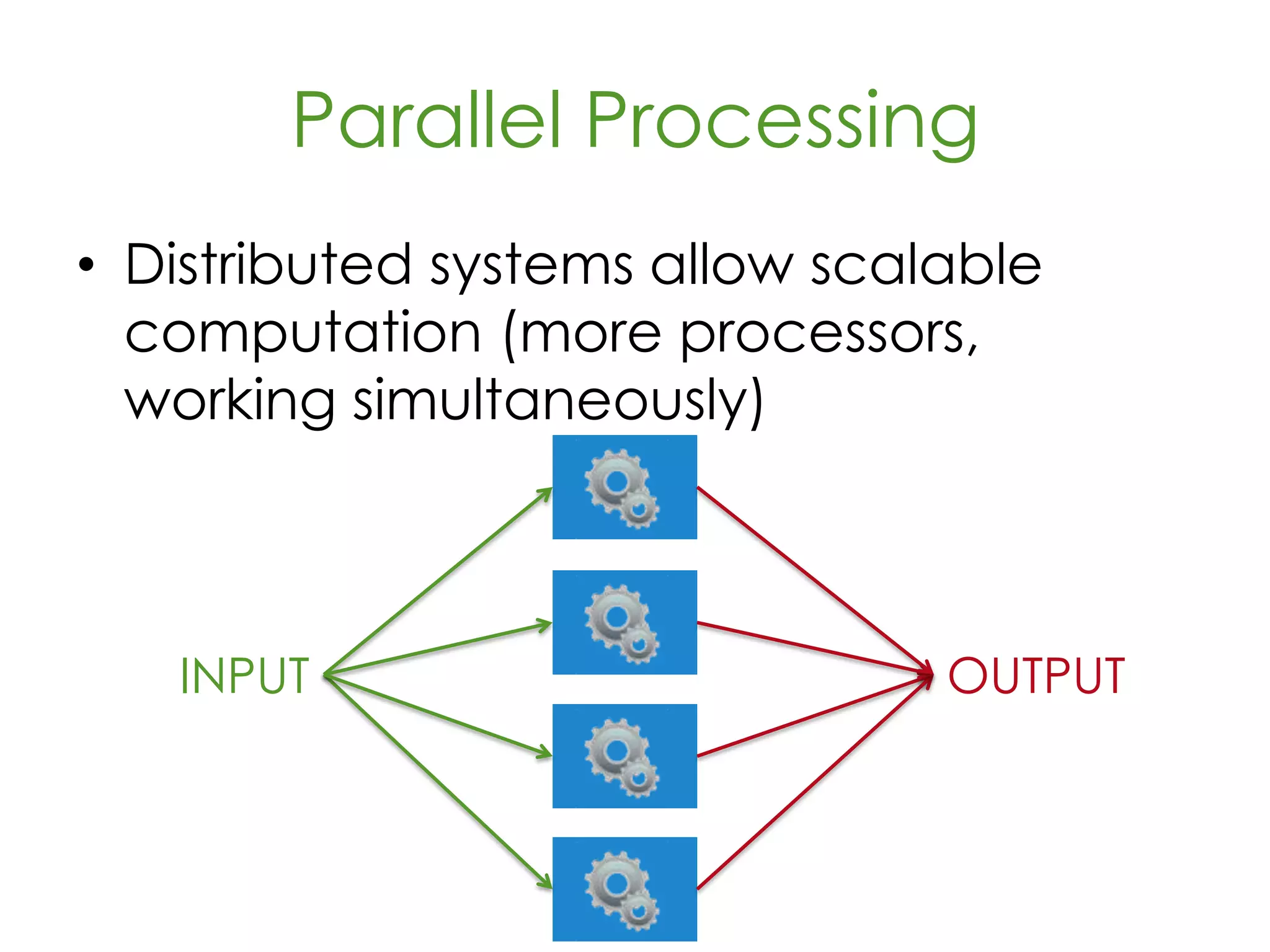 Large-Scale Computation
• Traditionally, large computation was
focused on
– Complex, CPU-intensive calculations
– On relatively small data sets
• Examples:
– Calculate complex differential equations
– Calculate digits of Pi
 
